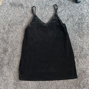 Wild Fable Black faux velvet dress with adjustable straps